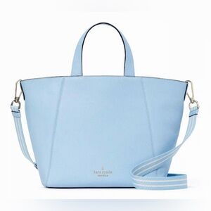 Kate Spade Rosie Satchel Celeste Blue Pebbled Leather